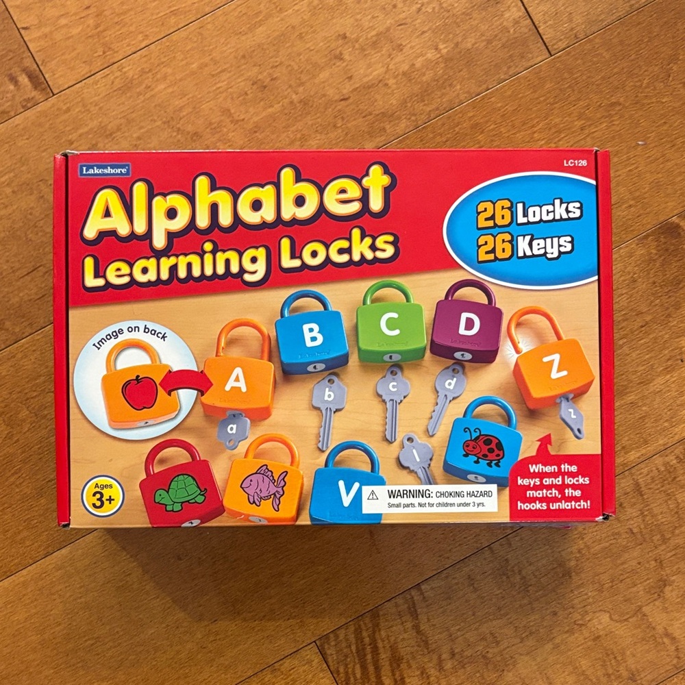 Lakeshore Alphabet Learning Locks - Colorful Educational Toy- like new!